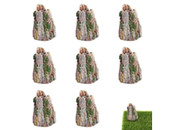 20Pcs Rochedo de Resina Micro Paisagem Musgo Suculento Acessórios de Vaso de Flores Decoração de Bolo de Mesa NEVEANCE