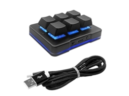 Teclado Mecânico Tri-mode De 6 Teclas Programáveis Sem Fio Bt 2.4g Com Fio Para Jogos E Escritório