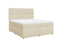 Box Spring Bed, Box Spring Beds Vidaxl Creme Tecido (180 X 200 Cm)
