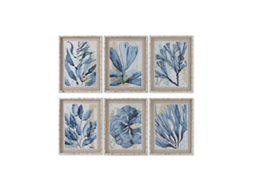 Pintura Home Esprit Azul 50 X 3 X 65 Cm (6 Unidades)