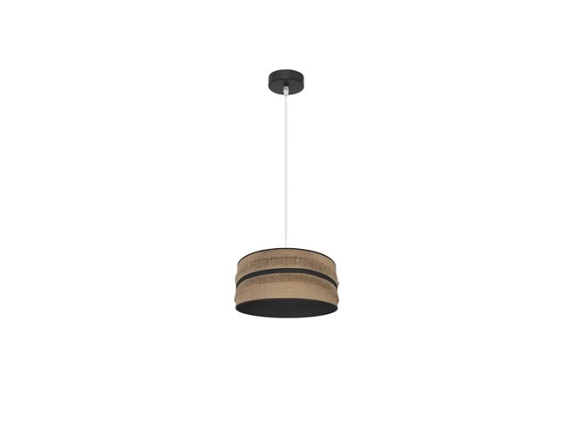 Pingente Natalia 1Xe27 Preto/Saco-Preto Regx30X30 Cm FABRILAMP