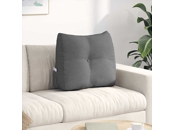 Vidaxl Travesseiro Para Costas Cinza Escuro 60 X 24 X 50 Cm Tecido