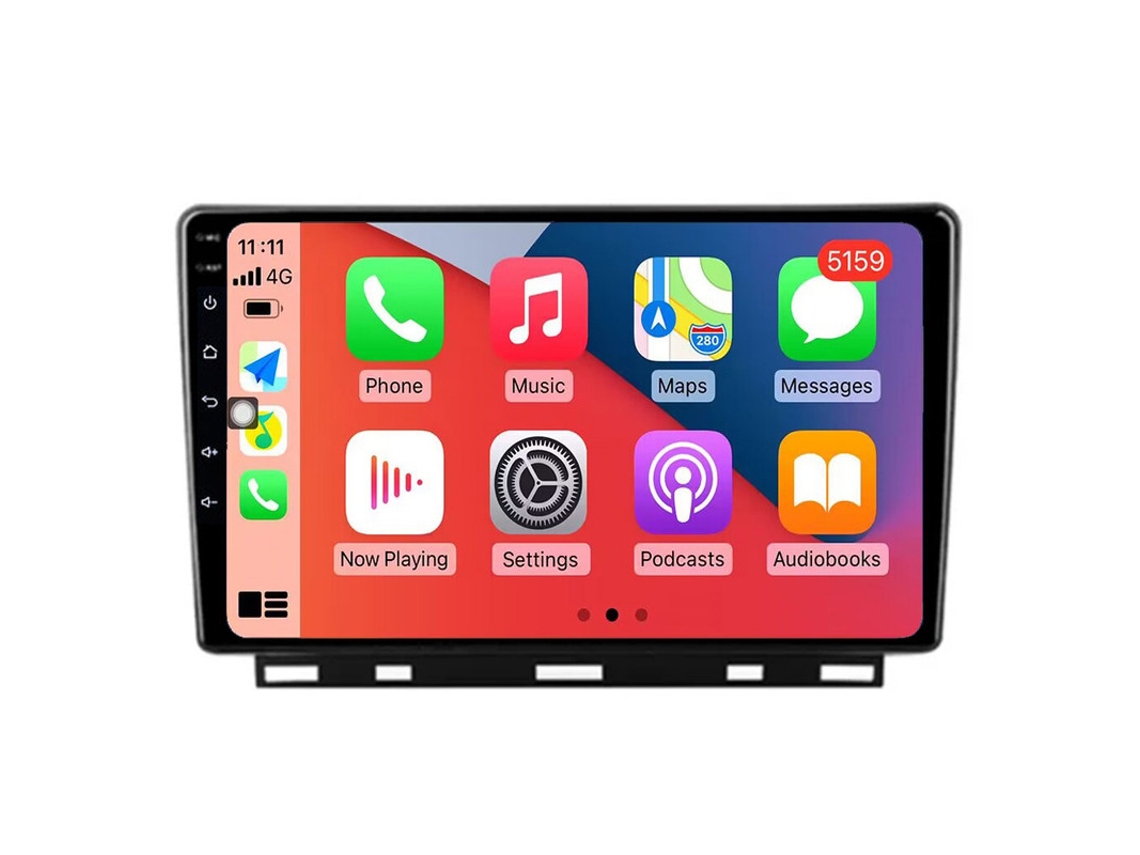 Auto Rádio Carro Bluetooth Autoradio 8GB RAM 128G ROM CarPlay Navegação GPS Ecrã Táctil RoverOne para Renault Clio 5 Lutecia 2019-2021  