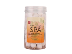 Bola Efervescente Para Spa De Manicure Remove Pele Morta Cutículas Hidrata E Suaviza A Pele 02 Leite E Mel
