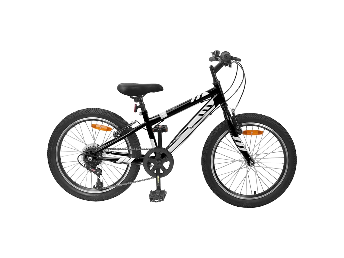 Vidaxl Bicicleta De Montanha 20 Polegadas 6-speed Para 5-8 Anos Preto