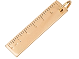 Mini régua de latão, compressão de 6 cm e espessura de 3 mm, régua para bolsa com escala métrica, decoração para pessoas