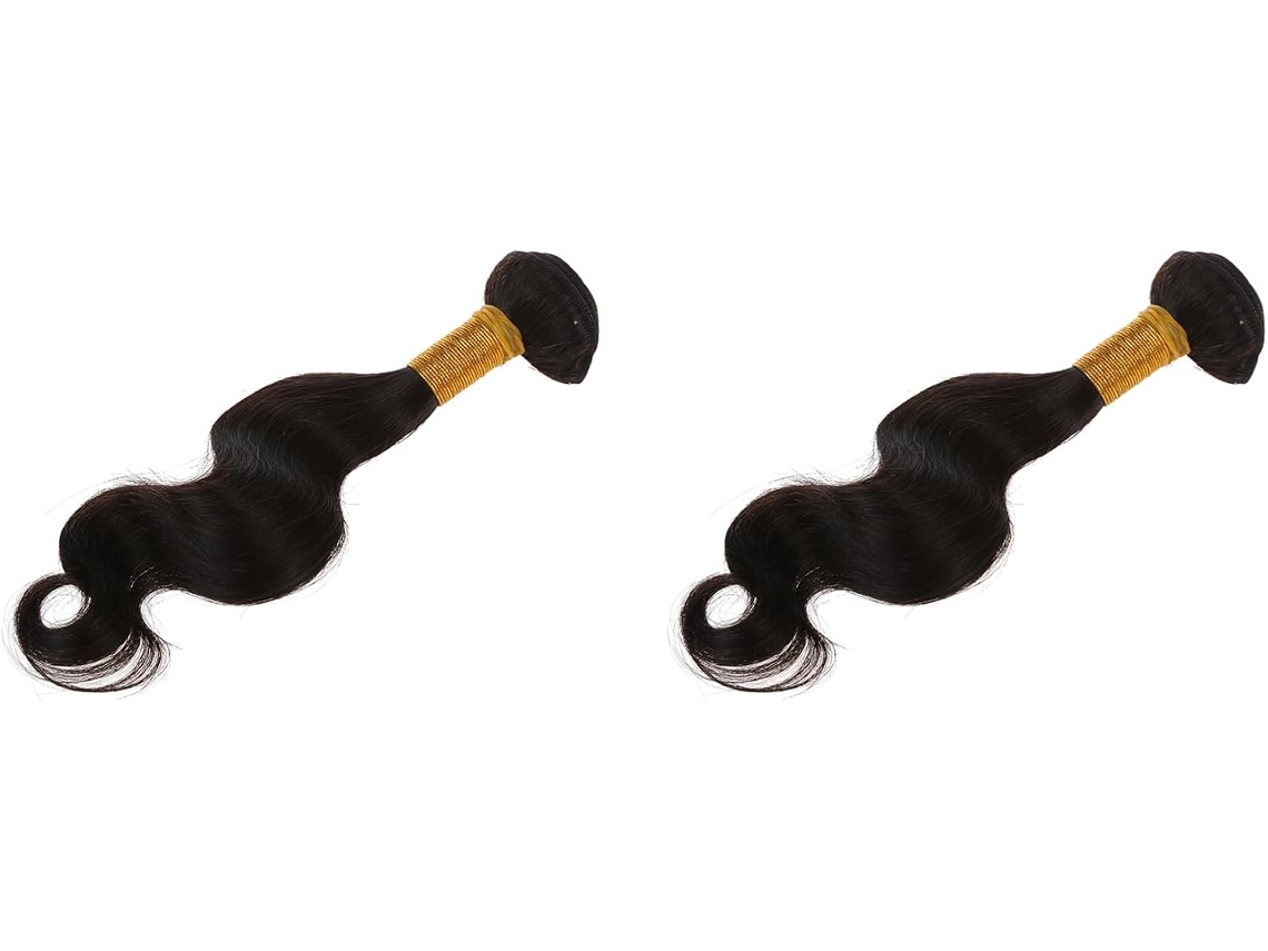 Trança de Cabelo Humano Ondulado 2x, Sem Processamento, na Cor Preta SFUSHOS