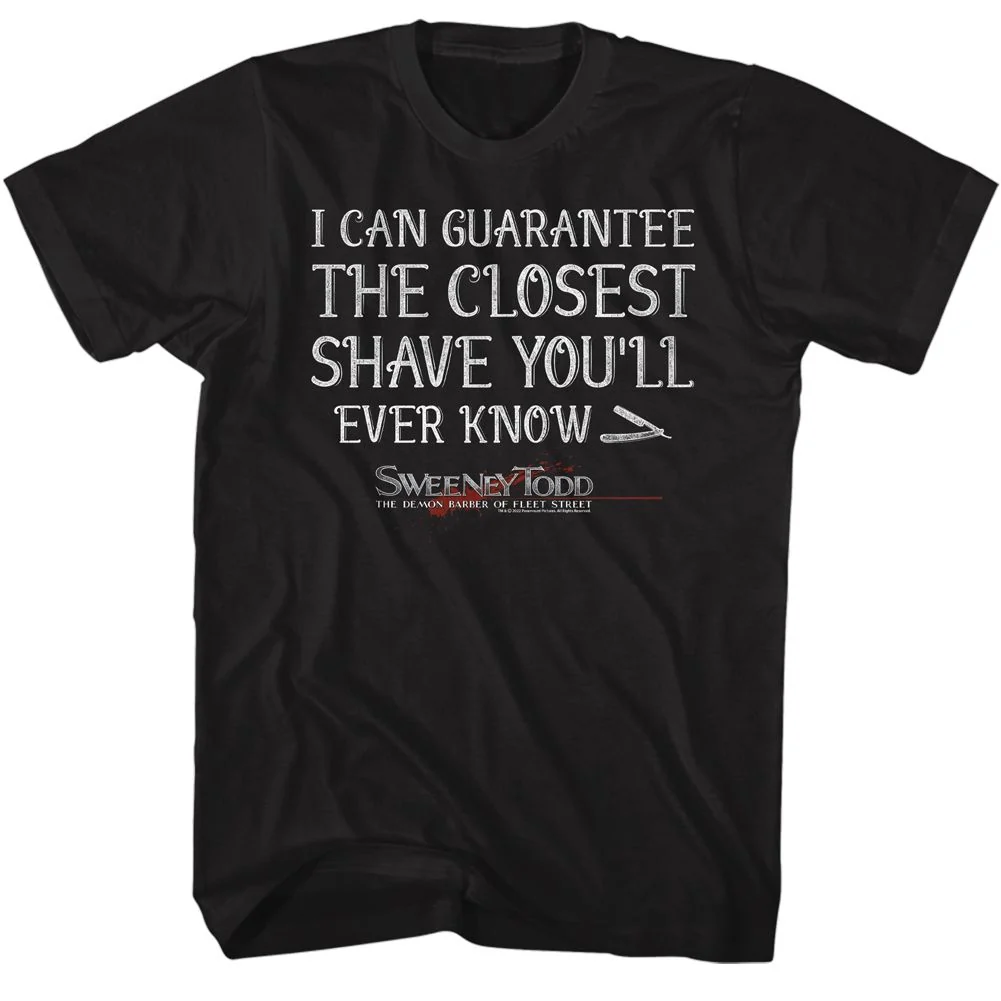 Rockinstone Sweeny Todd Closest Shave Black Adult T-shirt Size:s
