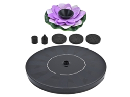 Bomba de fonte solar lotus flutuante pequena para banhos de pássaros jardim lago piscina exterior com 4 estilos de jato