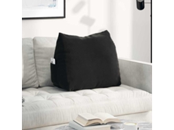 Vidaxl Travesseiro Para Costas Preto 60 X 20 X 50 Cm