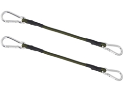 Conjunto De 2 Mini Tensores Alta Resistência 30 Cm Com Mosquetão Para Camping, Bagagem E Viagens