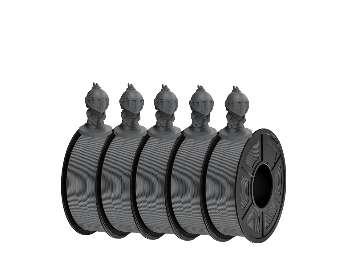 Filamento Para Impressora 3d, Petg, Alta Durabilidade, Pla Cinza  5roll