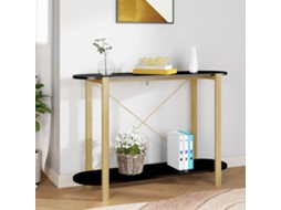 Vidaxl Mesa Consola 110x38x75 Cm Derivados De Madeira Preto