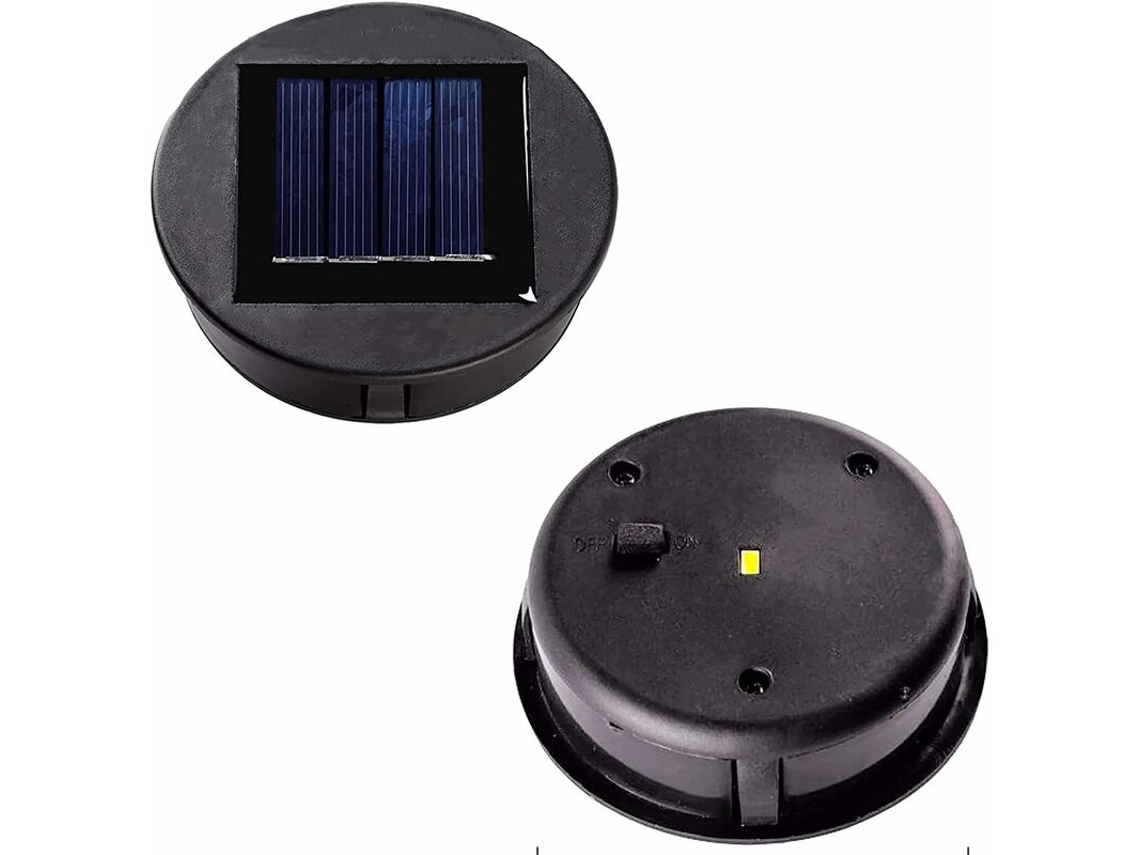 Luminária solar externa com 24 leds, rotação de 360°, ip68, liga e desliga automático AQUAFORGE