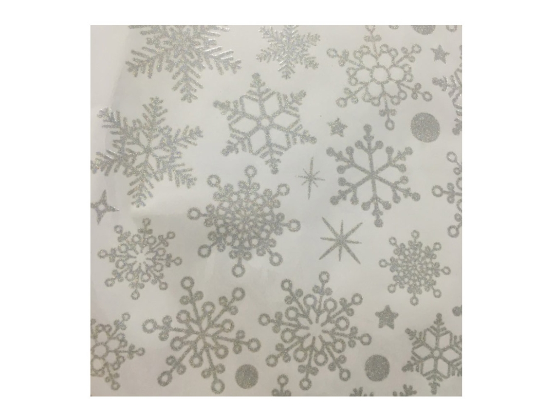Adesivo Decorativo Removível de Floco de Neve Inverno para Casa Escritório Pvc Prata