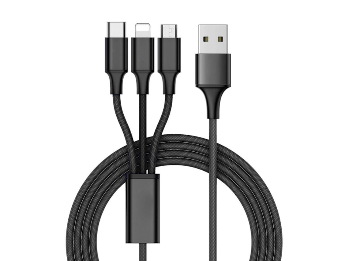 Kit Carregador E Cabo 1,2 M Preto Compatível Com Iphone