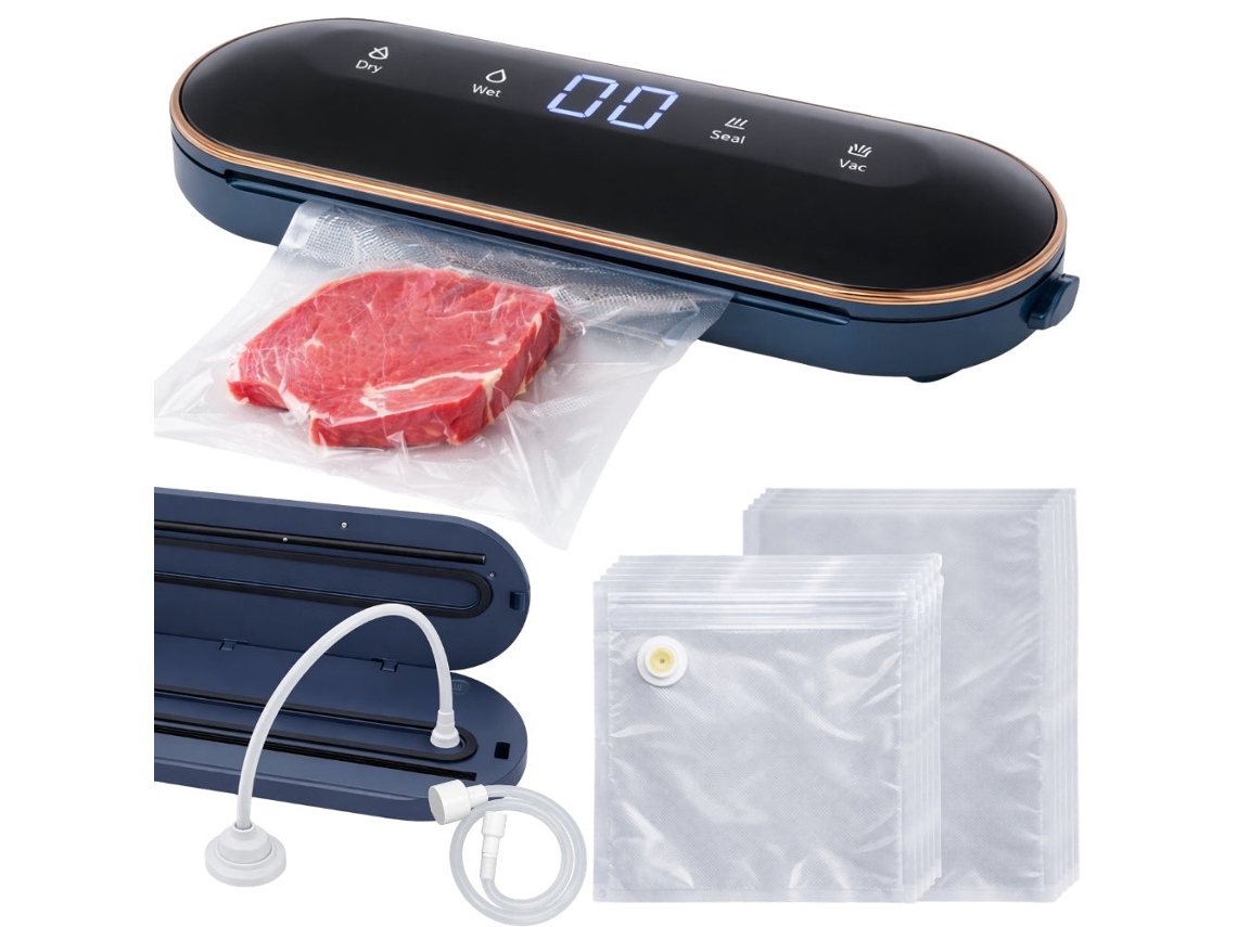 Seladora A Vácuo Para Alimentos 90w Com 10 Sacos A Vácuo, Tamanho Máximo 30 Cm, Para Limpeza Do Automóvel E De Pequenos Espaços