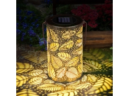 Lâmpadas Solares Exteriores Suspensas Ip44 Impermeáveis Decorativas Para Jardim Pátio Com Design Oco