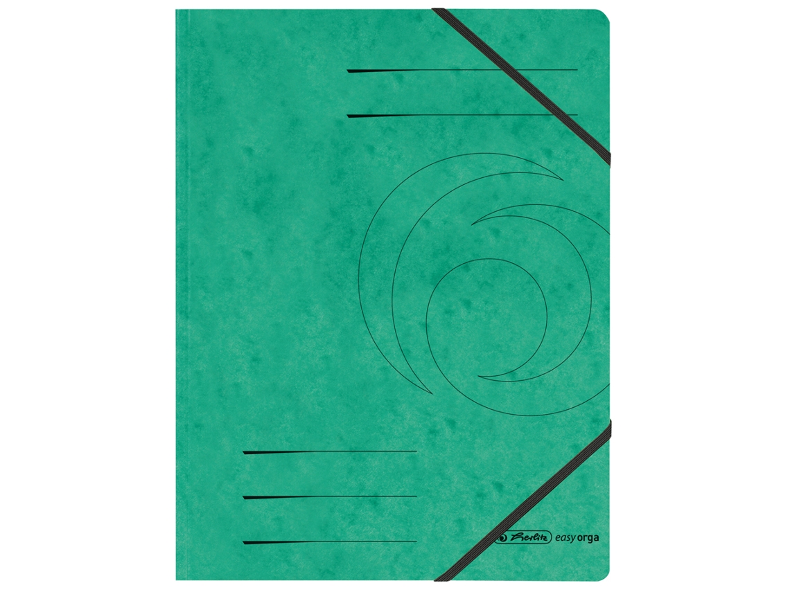 Pasta de Canto HERLITZ Easyorga A4 Papelão Verde