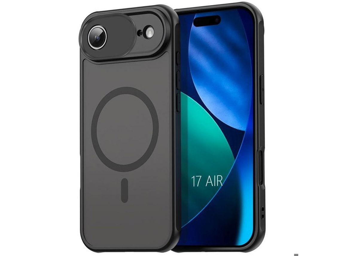 Capa Protetora - Booling - Para Iphone Air - Com Anel Magnético E Protetor De Câmera - Preta
