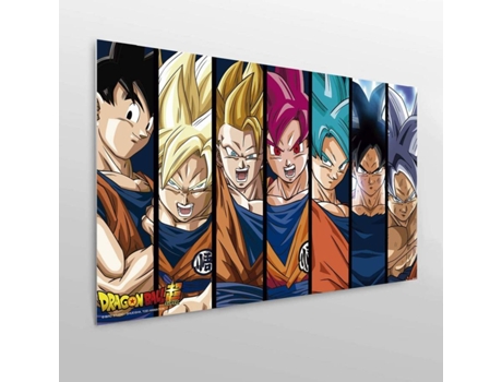 Quadro OEDIM Dragon Ball Super Fases do Goku (Multicolor - 200x60cm - PVC)