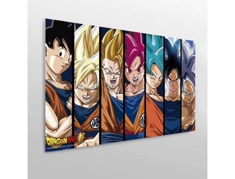 Quadro OEDIM Dragon Ball Super Fases do Goku (Multicolorido - 200x60 cm - PVC)