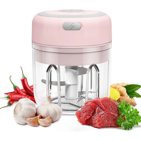 Mini Processador De Alimentos Elétrico Na/picador De Alho, Picador De Alimentos 250ml, Misturador Para Carne/vegetais/picar Frutas/cebola/alho