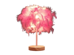 2026 lâmpada de Mesa Plumas Luxo Leve Lâmpada de Quarto Luz Noturna Decoração de Sala Festa Casamento Rosa