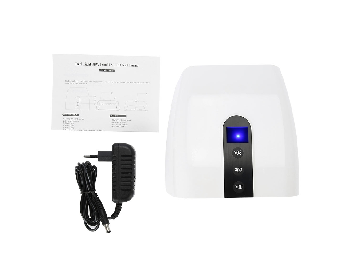 Lâmpada De Manicure Portátil Com Luz Vermelha Clareadora Secador De Unhas Com Temporizador Automático Ferramenta De Manicure