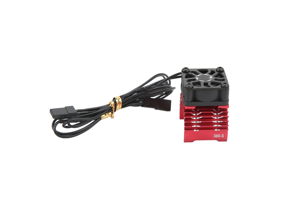 Dissipador De Calor Com Cooler Para Motor Rc 32000rpm Alumínio Apto Para Motor Sem Escovas 28mm 29mm 380 Carros Rc 1/8 1/10 8.4v Vermelho