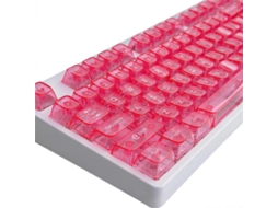 Conjunto De Teclas Transparentes Gelatinosas Com 115 Teclas Personalizadas, Teclas Rosa, Teclado Mecânico Artesanal, Mx Switch Point Keycap Slowmoose