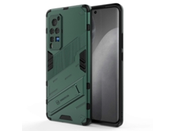 Punk Armor 2 Em 1 Pc Capa Tpu À Prova De Choque Com Suporte Invisível Para Vivo X60 Pro