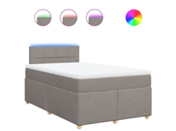 Box Spring Bed, Box Spring Beds Vidaxl Cinzento-acastanhado Tecido (120 X 200 Cm)