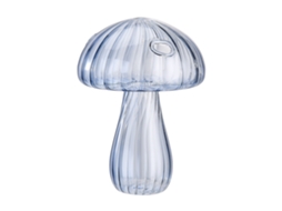 Vaso Pequeno De Cogumelo Azul Em Vidro Para Decoração De Mesa