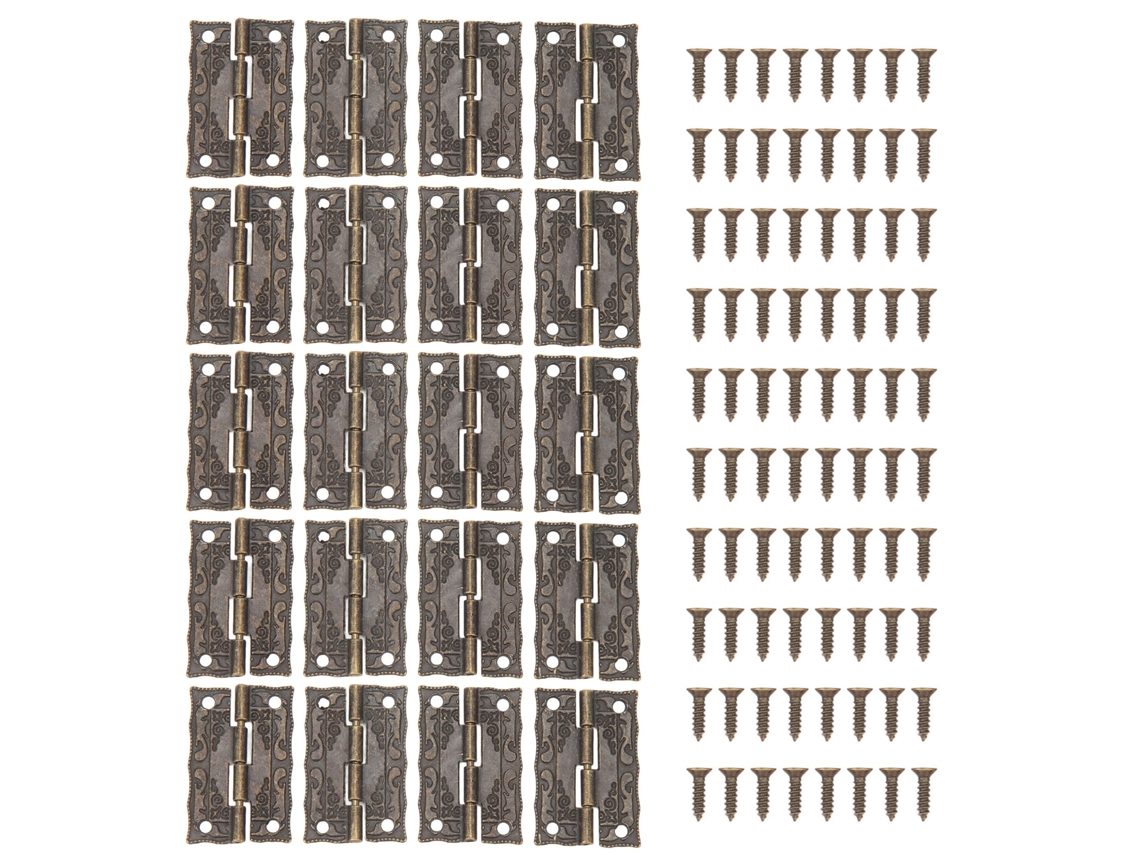 Dobradiças Decorativas Antigas Para Caixas E Armários
