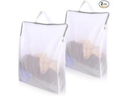 Conjunto De 2 Redes Lavagem Para Máquina De Lavar, 40 X 50 Cm, Rede Fina Com Alça, Abertura Ampla Com Zíper Para Lavar Roupas, Blusas, Sutiãs