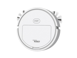 Robô Aspirador Branco 3em1 Varre, Aspira E Lava, Corpo Fino 6cm Recarregável Usb