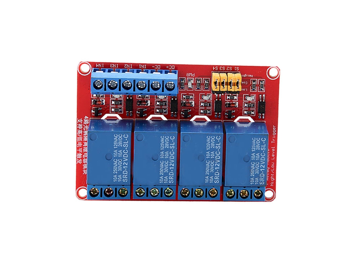 Módulo Relé 4 Canais Optoacoplador 12v