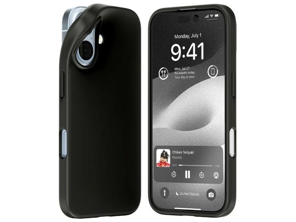 Capa Gentil para iPhone 16 MERCURY Pele Sintética Preto