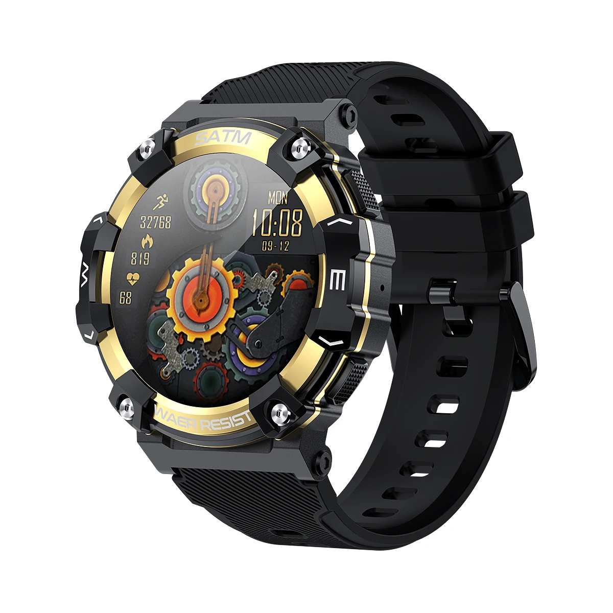 (dourado) Smartwatch Masculino, À Prova D'água Ip68, Chamadas Bluetooth, Múltiplos Modos Esportivos