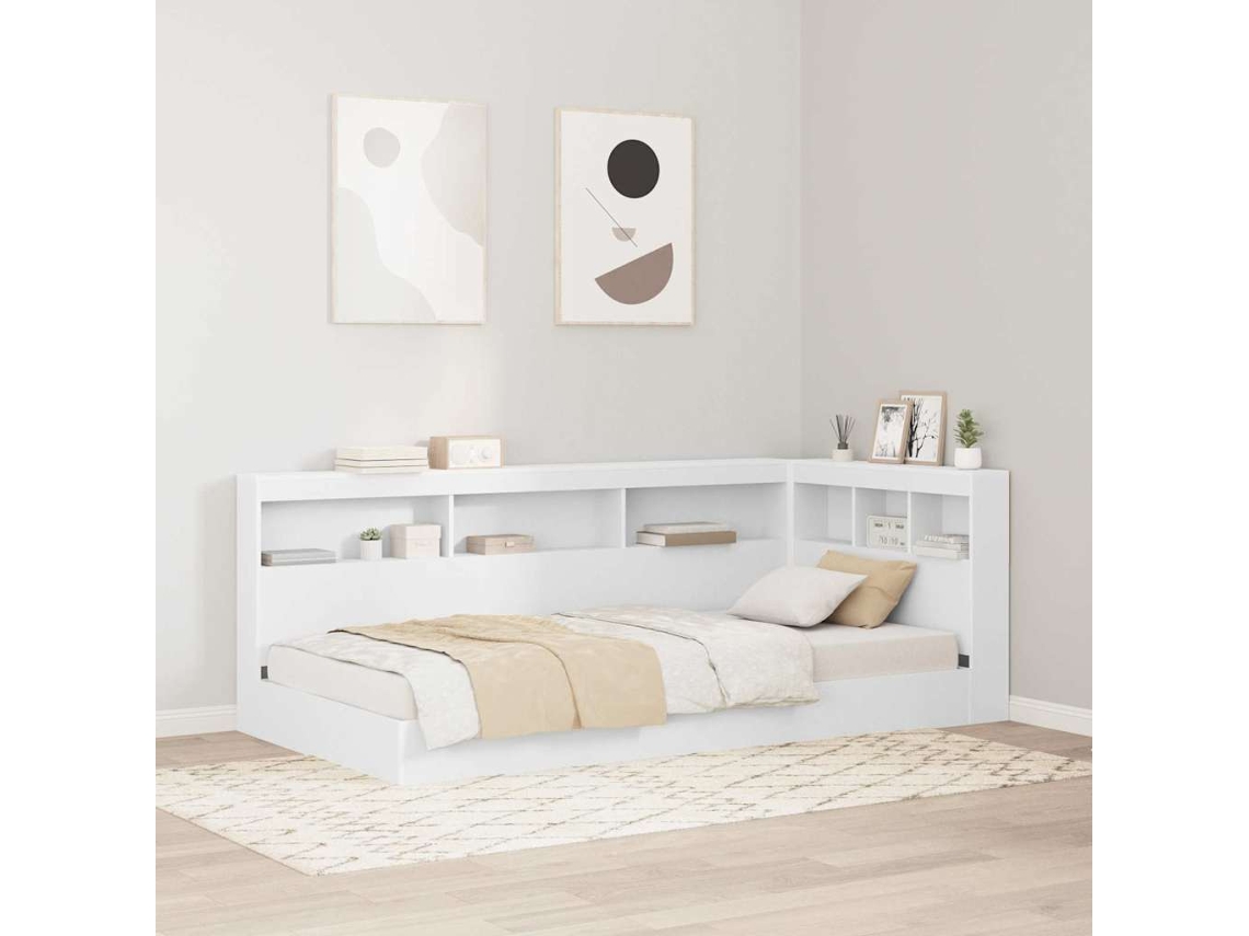 Vidaxl Cabeceira De Armazenamento Branco 75 Cm Madeira Processada