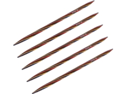 Conjunto De 5 Agulhas De Tricô De Bambu Com Ponta Dupla, Leves E Duráveis, Adequadas Para Suéteres, Cachecóis
