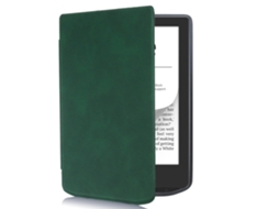 Capa Panoona Para Pocketbook Verse 629, Leve, Fina E Resistente A Impactos, Em Pele Premium Verde