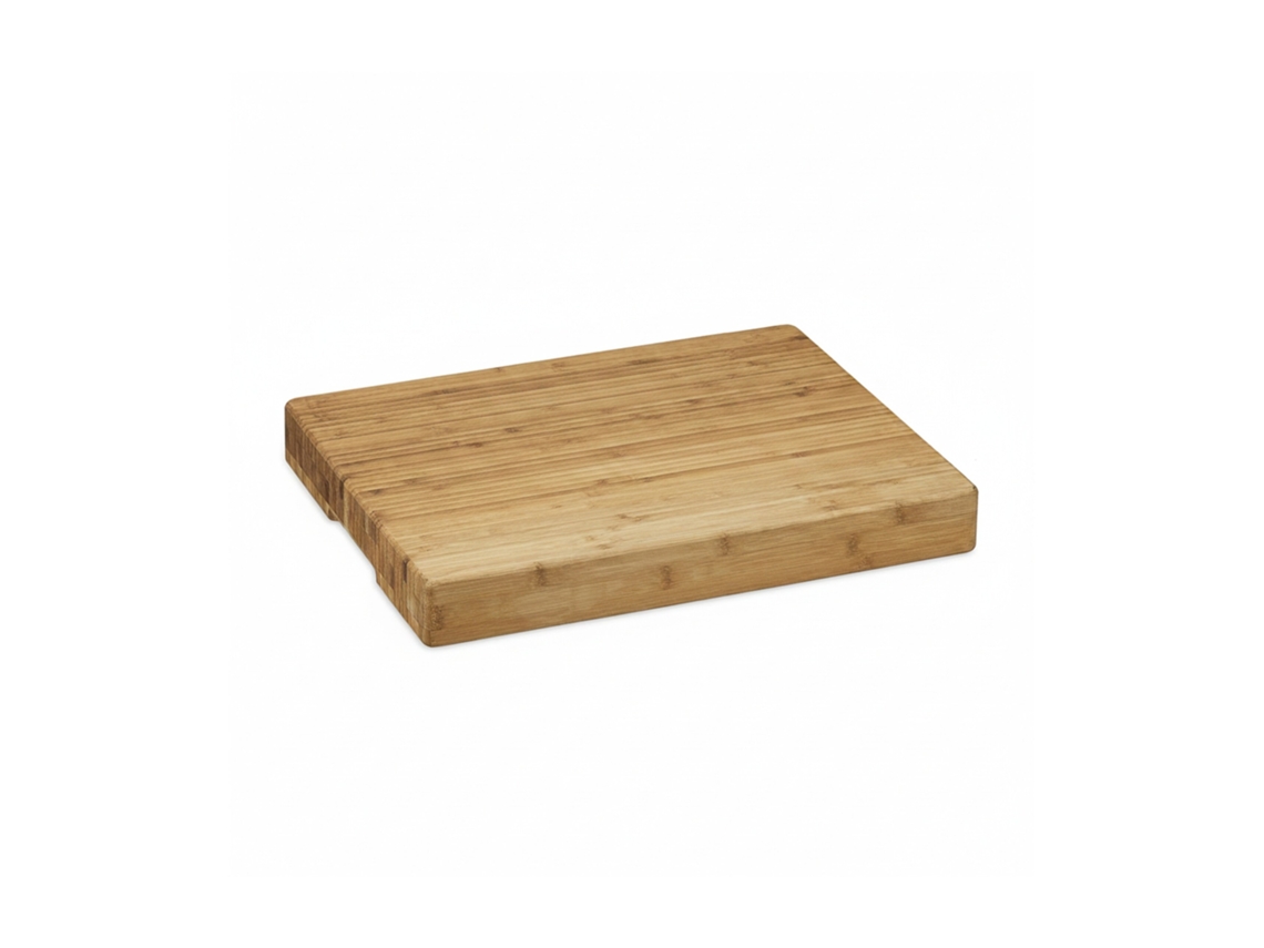 Tábua de Cortar Riscada, Tábua de Bambu, Hbt: Aprox. 5,5x45x35 Cm, Bloco Sólido, com Pegas, Oleada, Natural RELAXDAYS