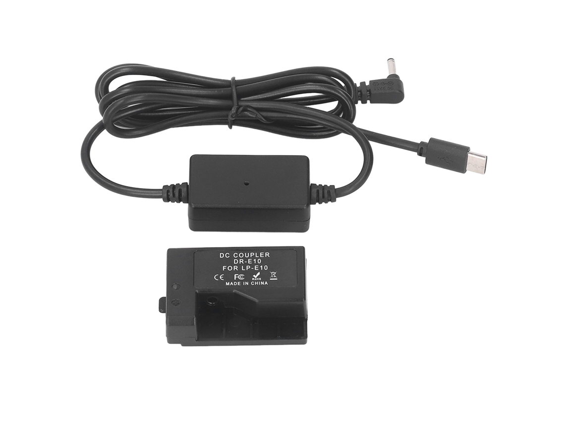 Bateria Falsa Lp E10 Dr E10 Para Câmera Digital, Adaptador Dc Tipo C Para 1100d 1200d
