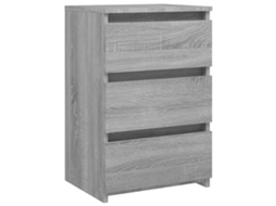 Bed Cabinet, Bed Cabinets Vidaxl Cinzeto Madeira Processada (n/a)
