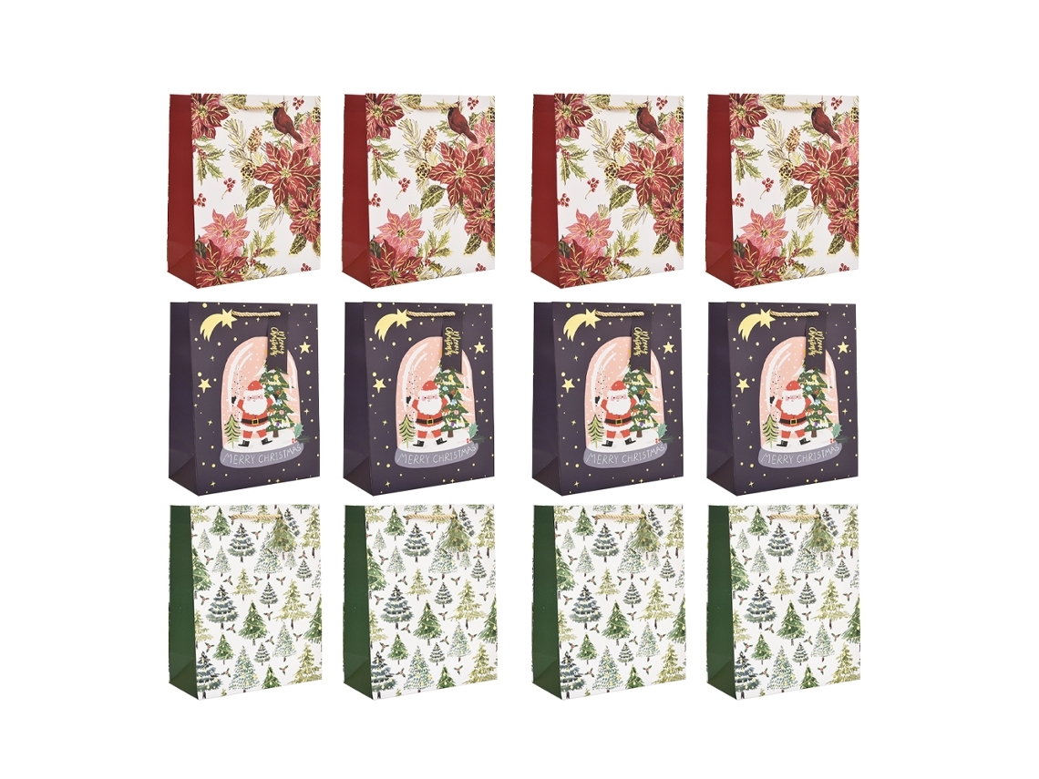 Sacos de Compras de Natal Reutilizáveis, Ideais para Supermercado, Comida e Bolachas, Ergonômico, Uso Diário STELASPLEN