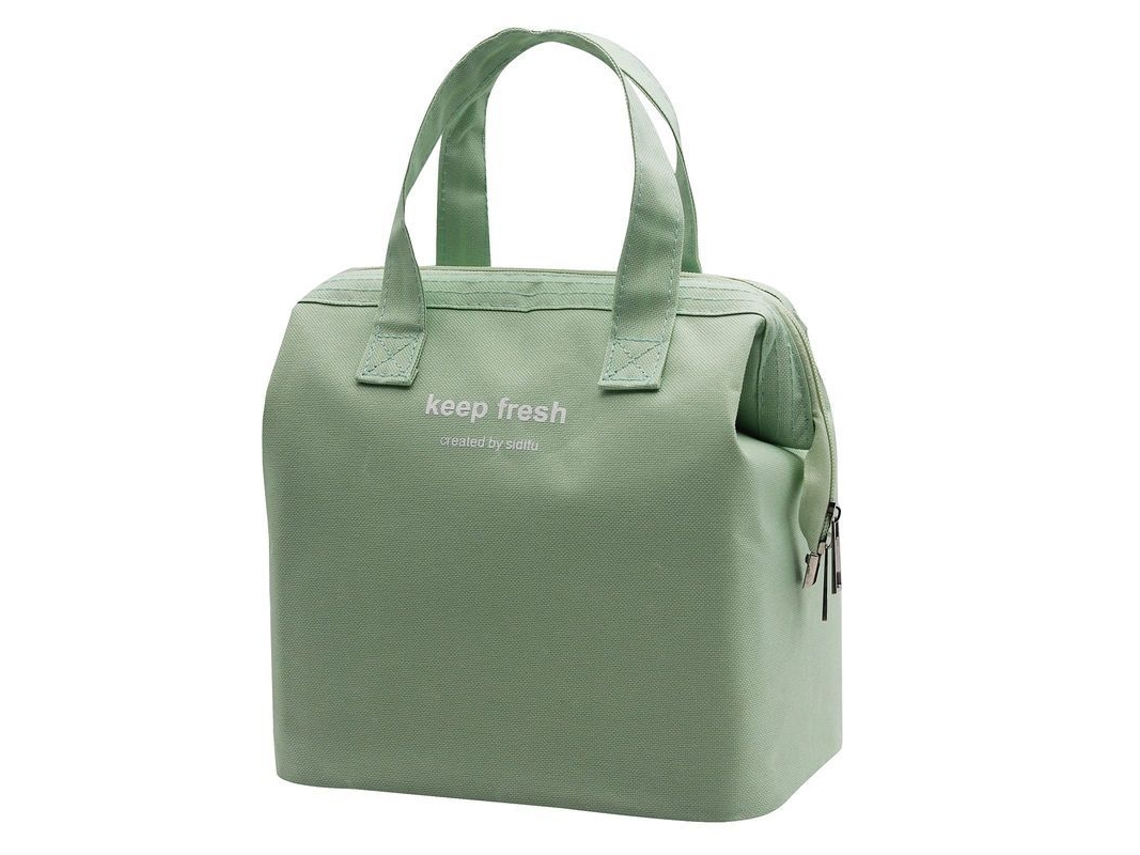 2026 bolsa de Almoço Isolada Estilo Simples para Portaalmuerzos Cooler Tote de Cor Verde