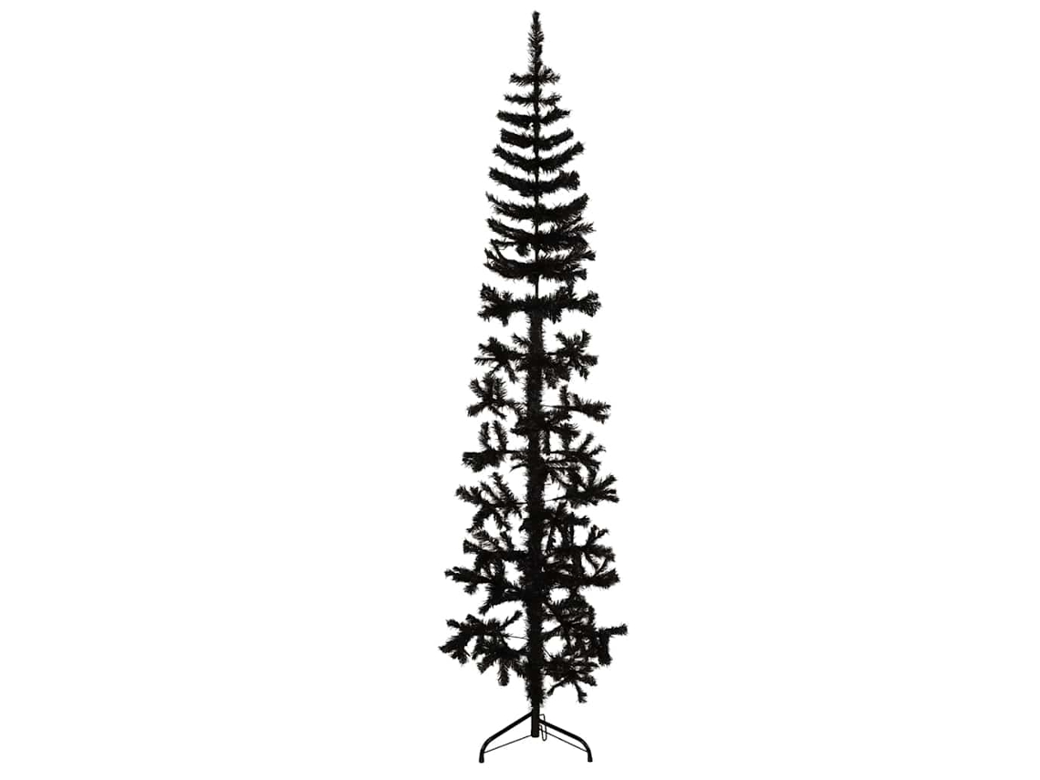 Artificial Half Christmas Tree, Artificial Half Christmas Trees Vidaxl Preto Pvc (210 Cm)