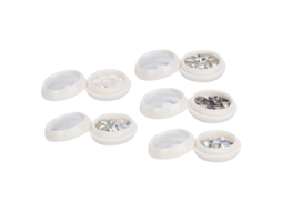 5 Caixas De Pedras De Unhas Rhinestones Brilhantes Exquisitas Coração Para Arte De Unhas Decoração Diy